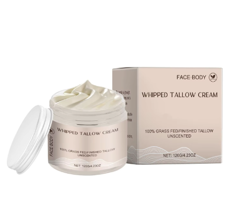 Pinecrest Reset whipped tallow jar and blush pink carton on a white background