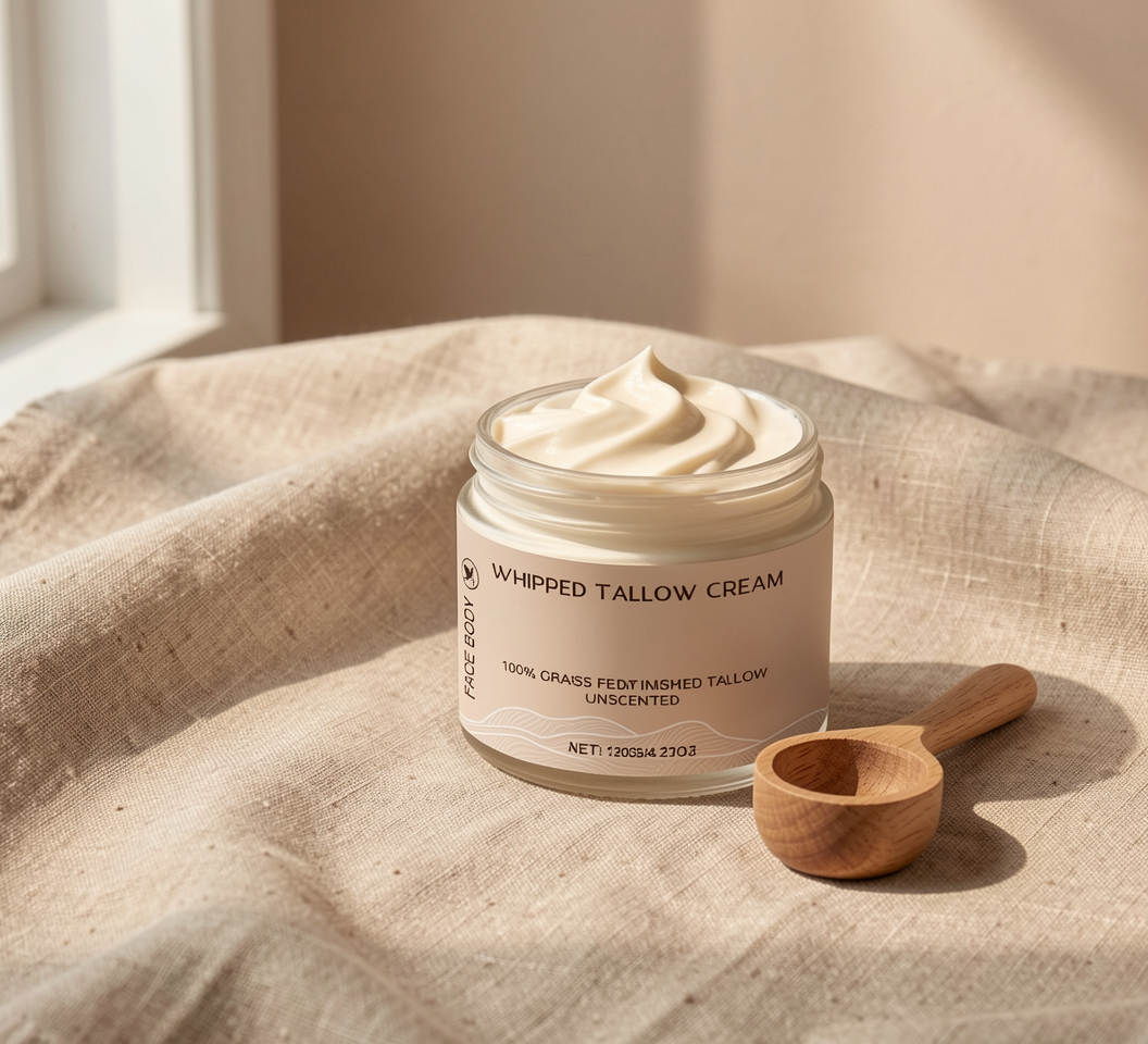 Pinecrest Reset jar with a small wooden scoop on natural linen